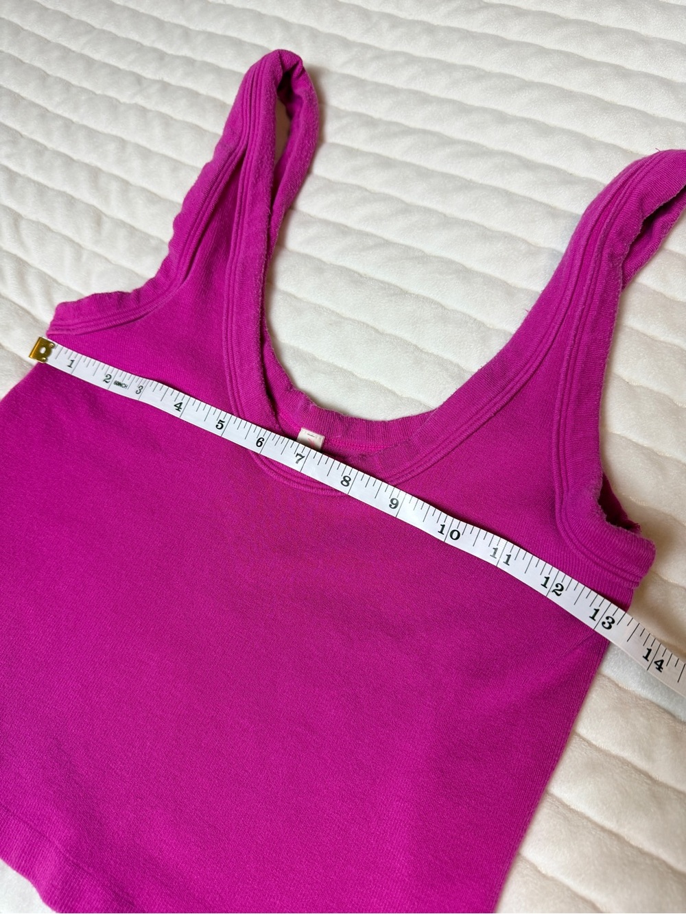 FP Movement by Free People Bright Magenta Scoop Neck Ribbed Crop Tank - M/L - Picture 5 of 9